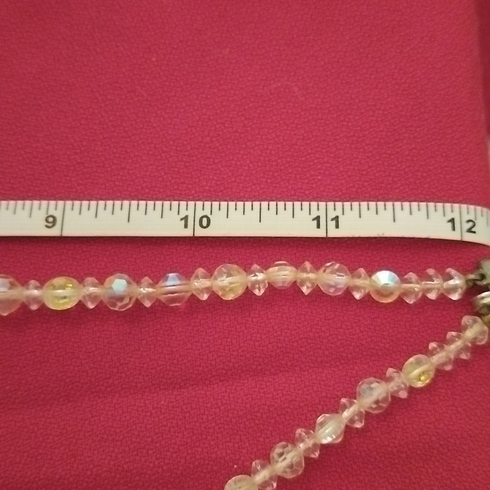 Vtg LOT of 2 AB Rock Crystal Double strand Chokers - Picture 5 of 13